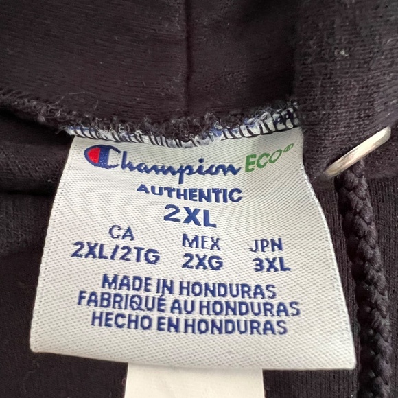 Mens navy Champion Georgetown Hoodie XXL - Picture 2 of 2